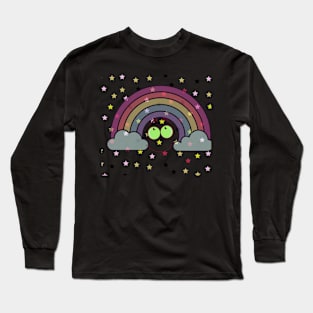 Dark Rainbow and Star Long Sleeve T-Shirt